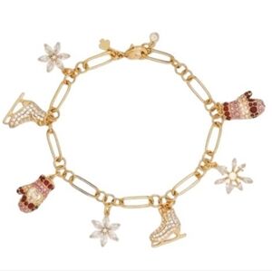 NWT NEW Kate Spade Snowflake Snow Day Charm Bracelet
